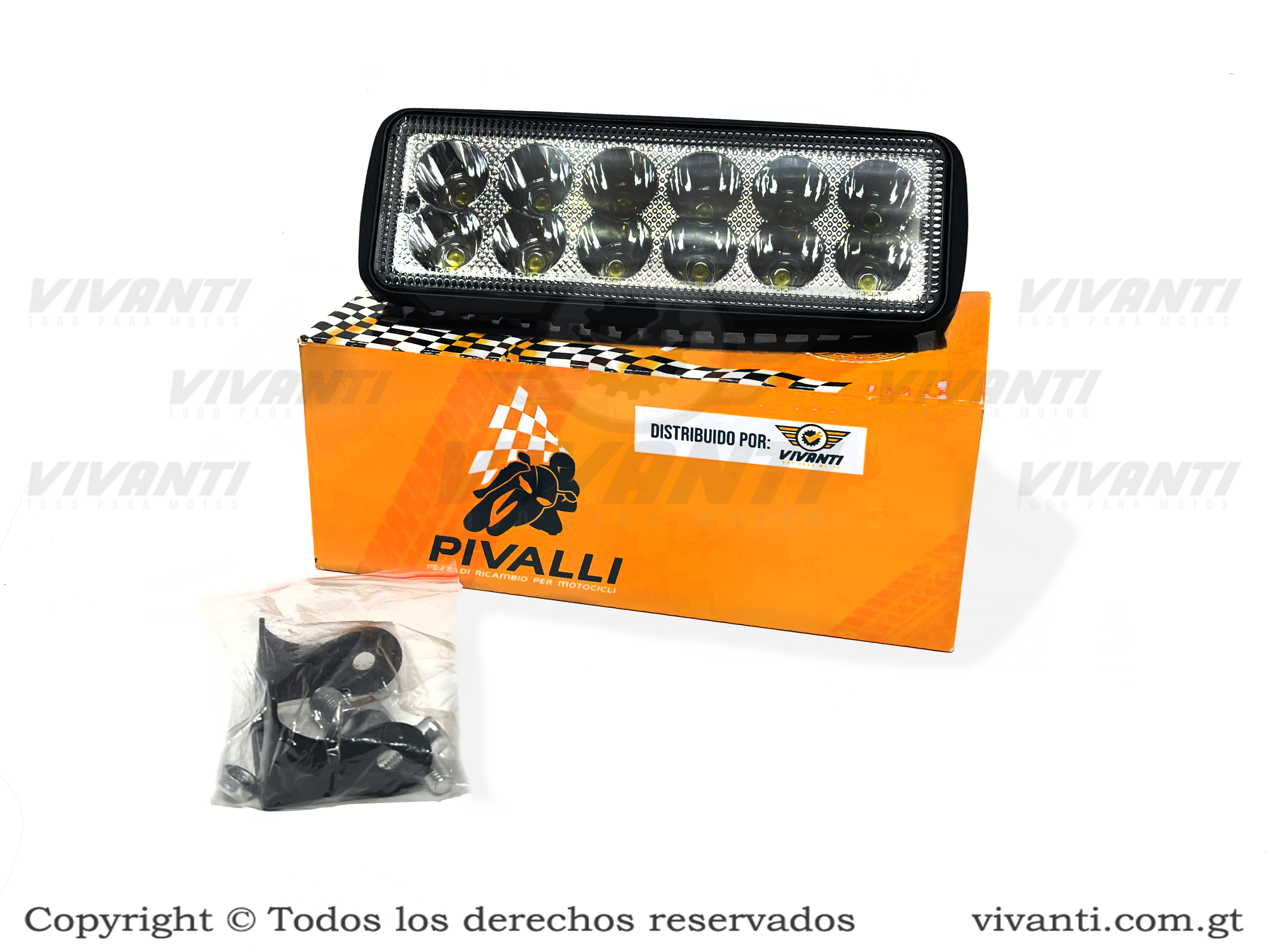 Luz Led 12V-80V/36W Barra Doble Led De 12