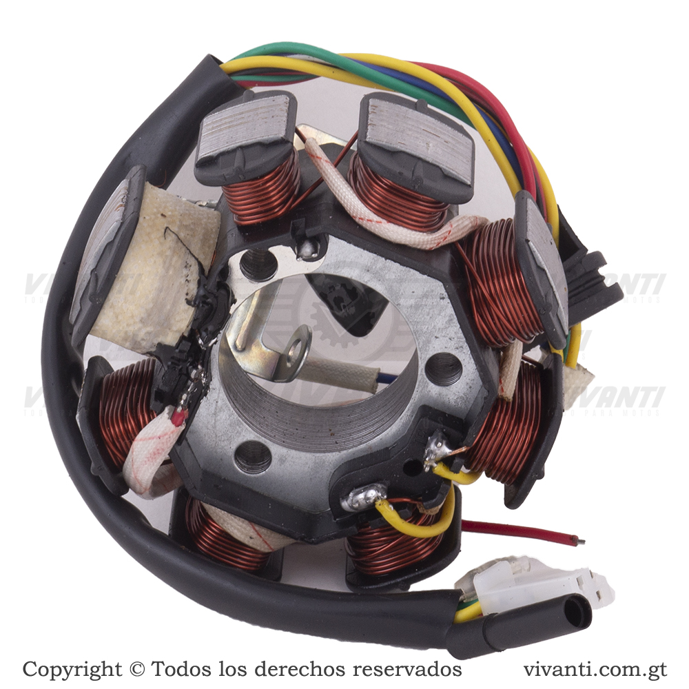 Plantas CG &quot;China&quot; y GN e imitaciones (8 Bobinas) (No tiene bobina Impulsora - Italika 125 FT -Freedom Fire 125*)