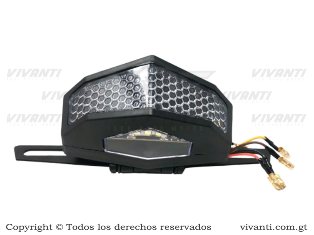 Luz trasera de freno Universal rectangular rojo