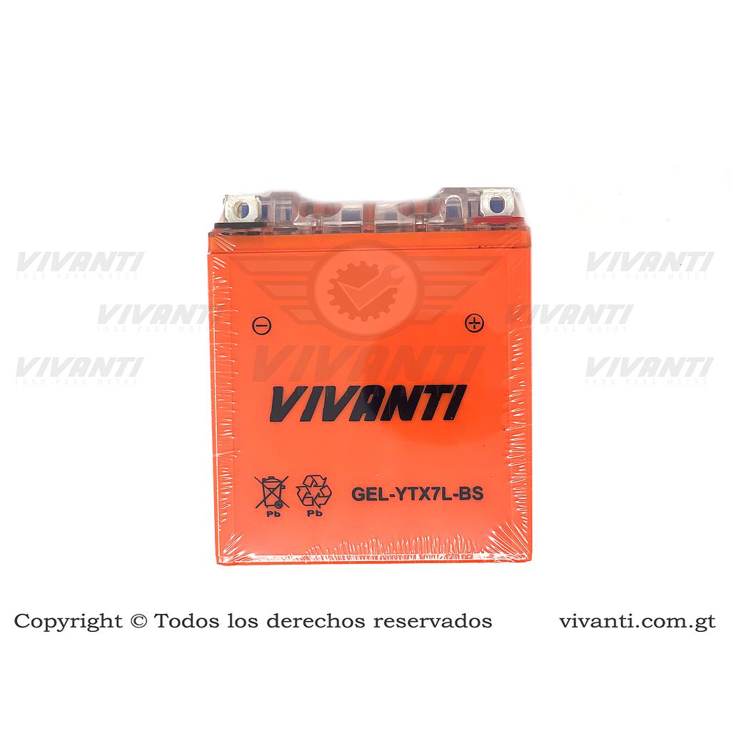 [193140] Batería Gel  Ytx7L-Bs, Elite, Tornado, XTZ250  DR200, AT110, FT115, Argenta 110, FR200