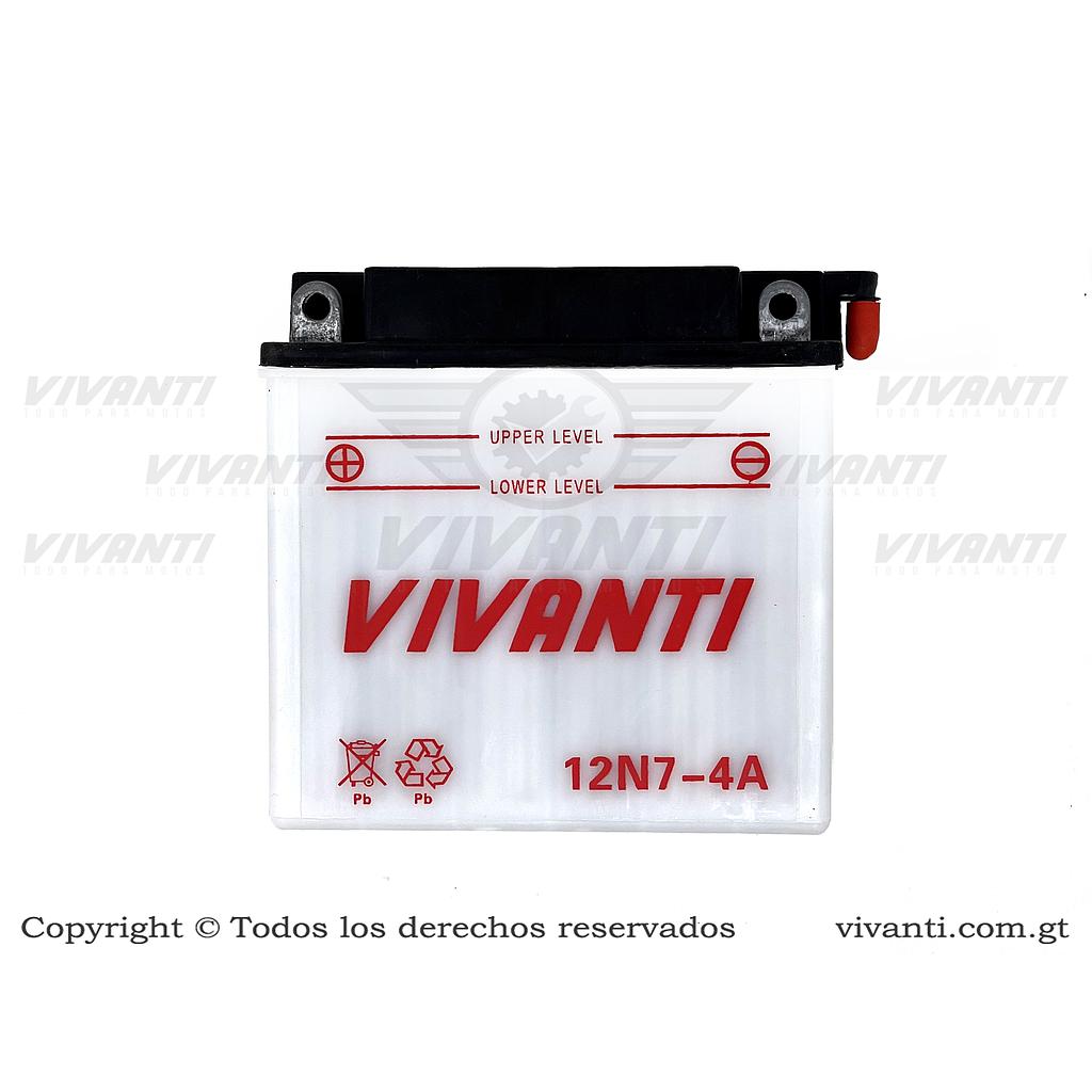Batería Mantenimiento 12N7-4A, EN 125, GN125, GS125