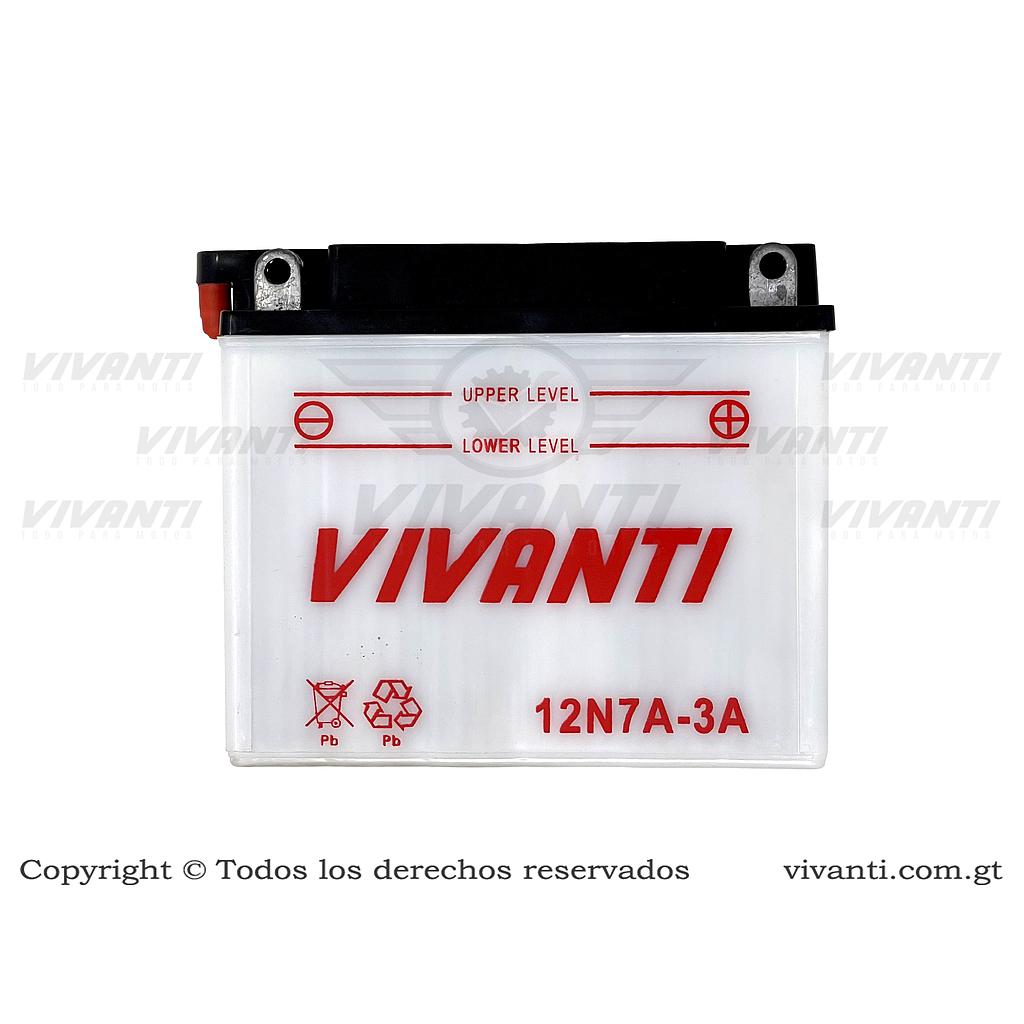 Batería Mantenimiento 12N7A-3A, Storm125, CGL 125, FT180, FT200, DM150, DM200