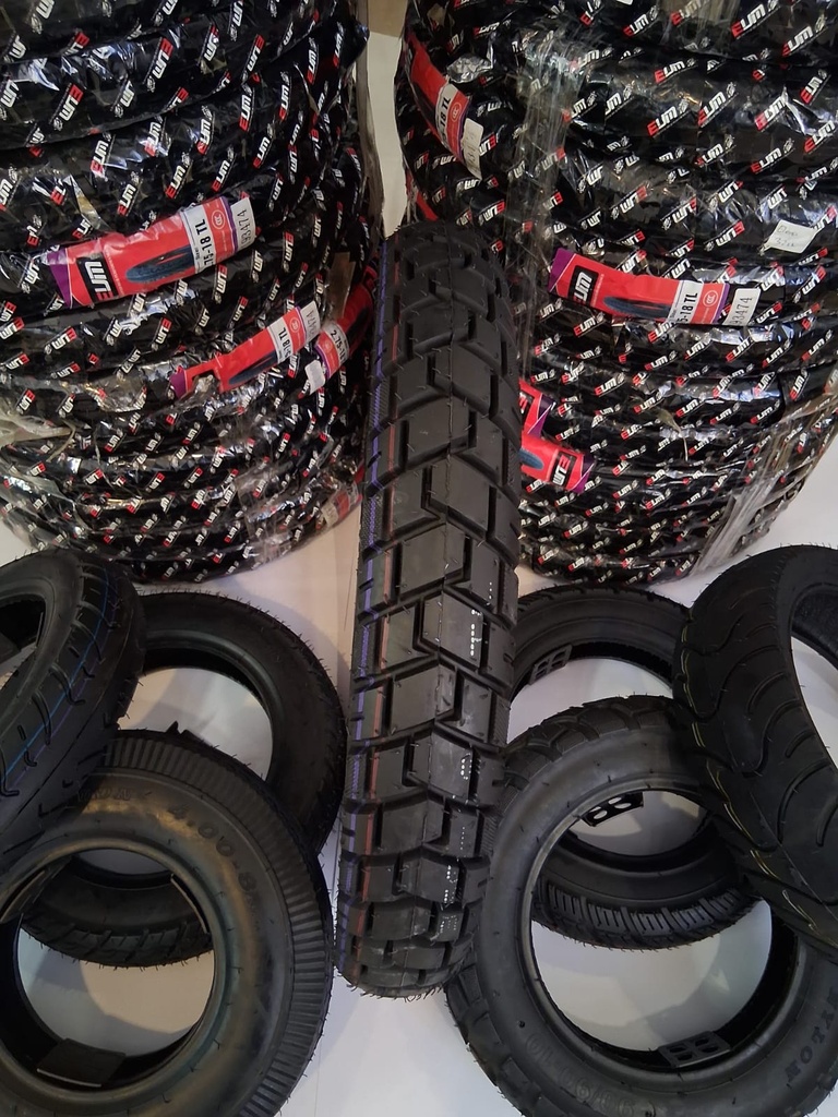 Llanta 3.50-18 Tubular Doble Propósito (8PR)