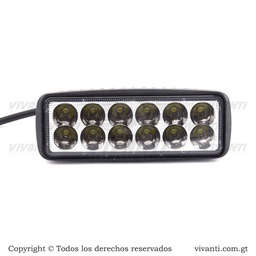 Luz Led 12V-80V/36W Barra Doble Led De 12