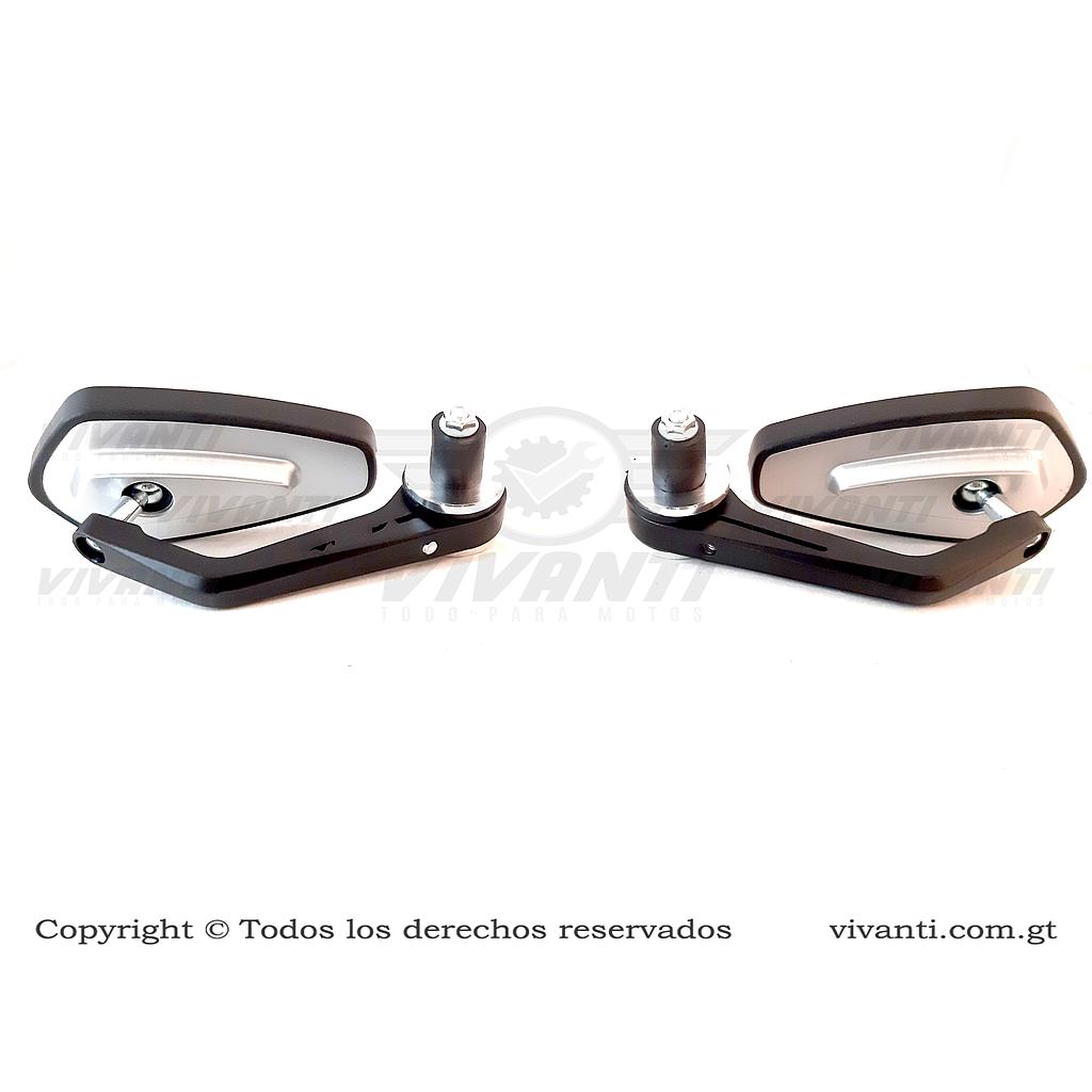 Retrovisores  Universal  Cromado Con Negro  (Para Tope)