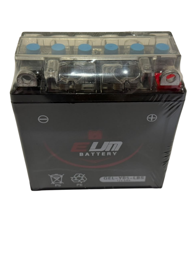 Batería YB5-LBS, terminal de plomo, electrolito de gel, terminal de plomo. 