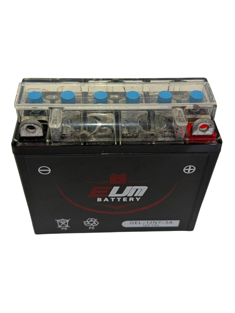 Batería de gel 12N7A-3A, con terminal de plomo. 