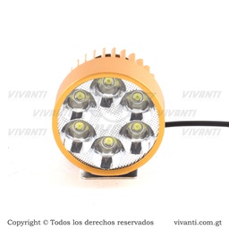 [192904] Luz Led 12V-80V/36W Neblinera Redonda 6 Led