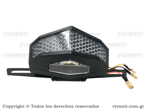 [194102] Luz trasera de freno Universal rectangular rojo