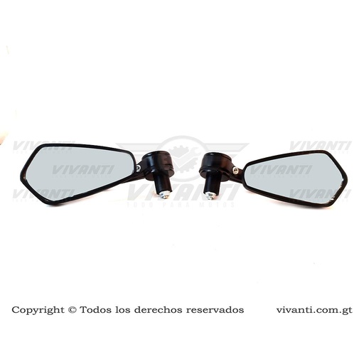 [192820] Retrovisores  Universal Negro (Para Tope)