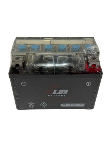 [194538] Batería de gel YTX4L-BS, Navi, C90, Biz 100, NXR 125, terminal de plomo. 